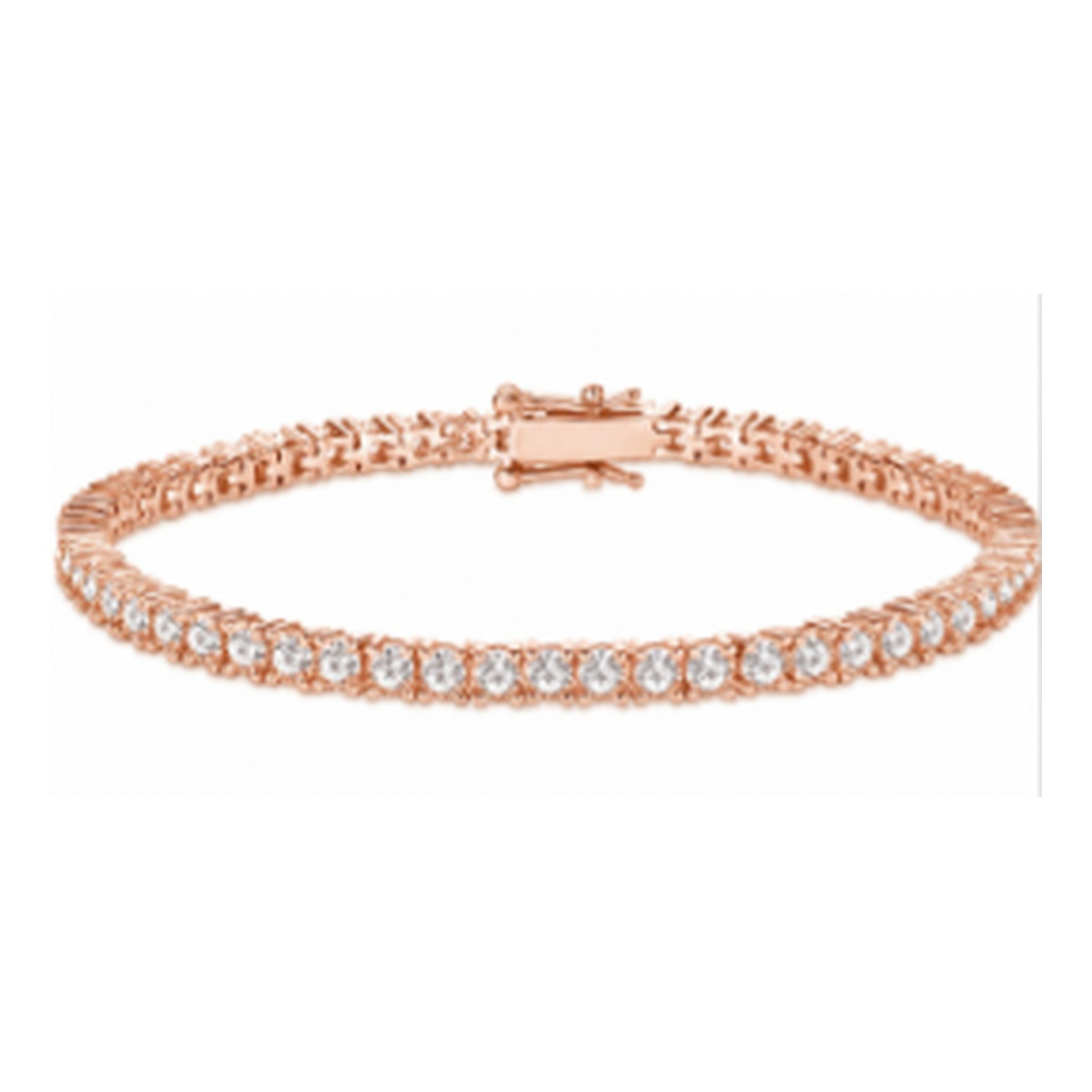Rose Gold 14K Tennis Bracelet Lab 3.5 CTW