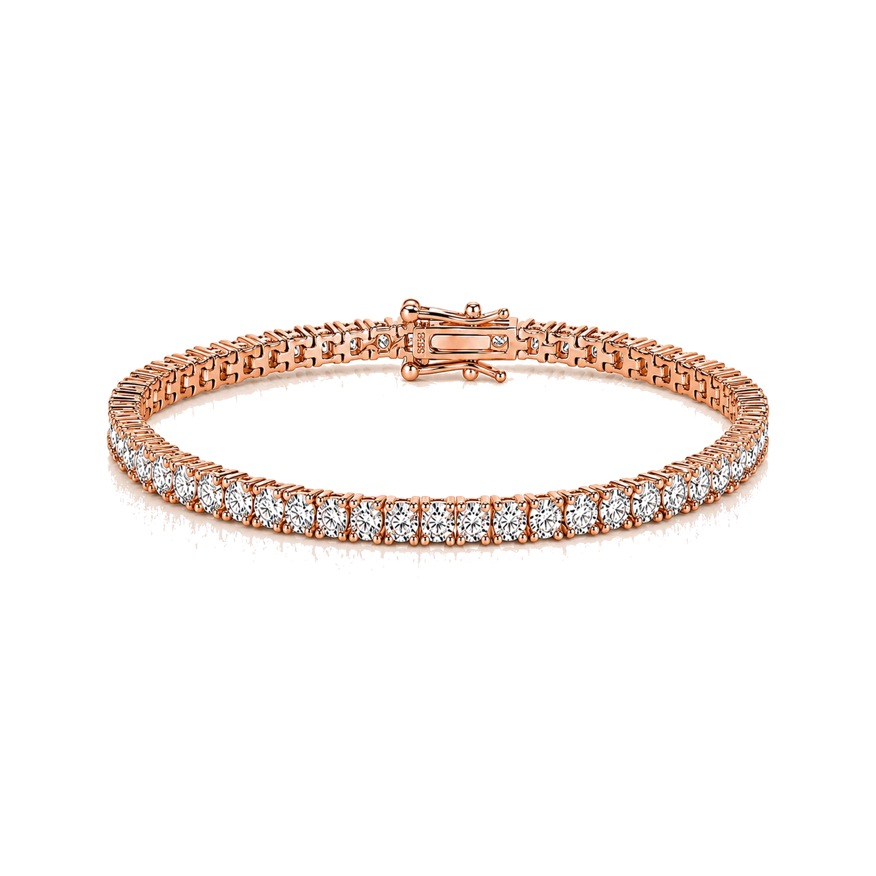 Lab Oval Diamonds Tennis Bracelet 7 CTW 14K Rose Gold