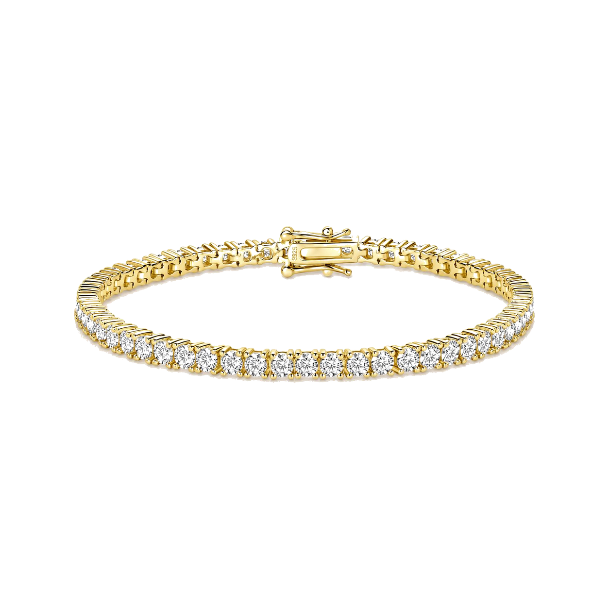 Lab Oval Diamonds Tennis Bracelet 7 CTW 14K Yellow Gold