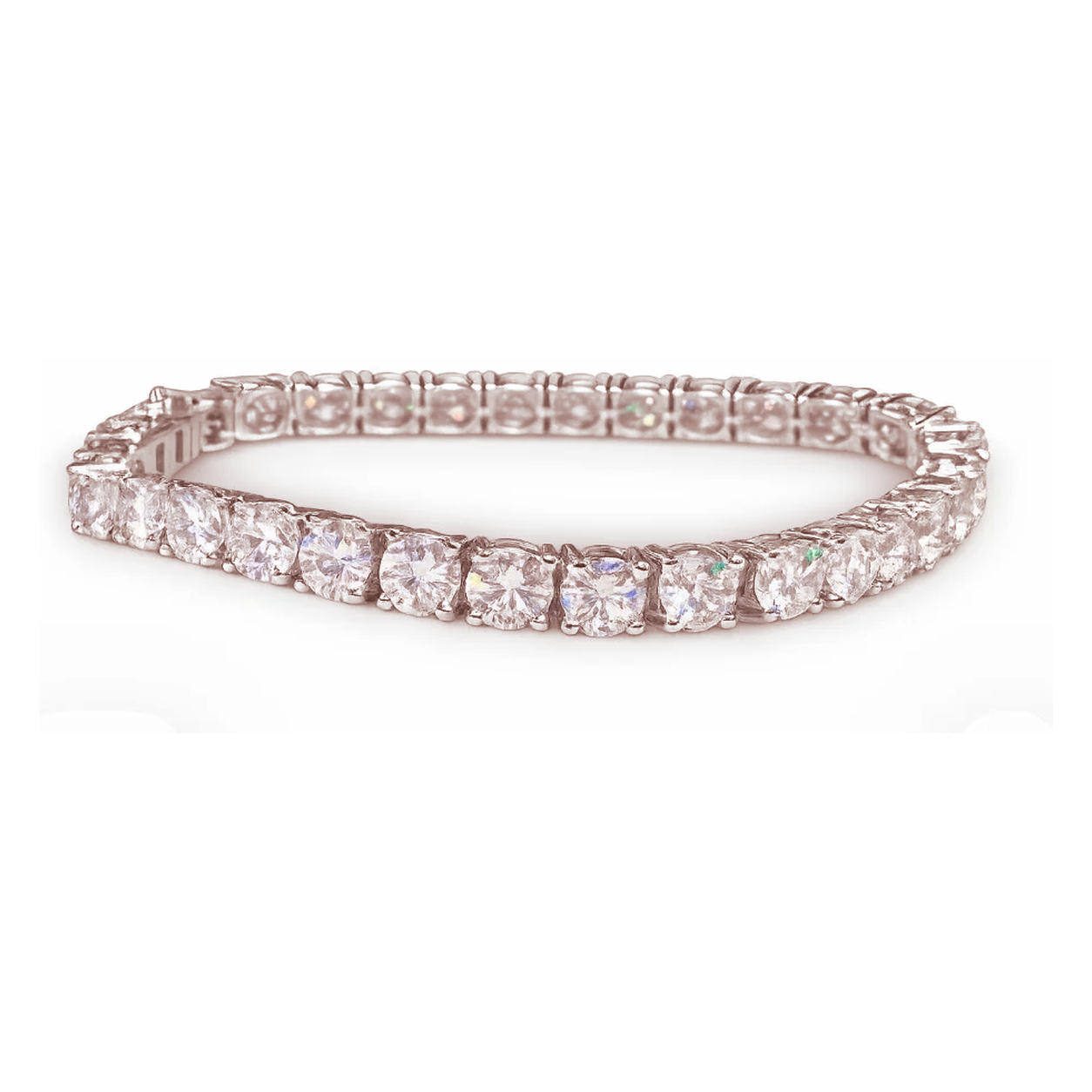 Rose Gold 14K Tennis Bracelet Lab 13 CTW