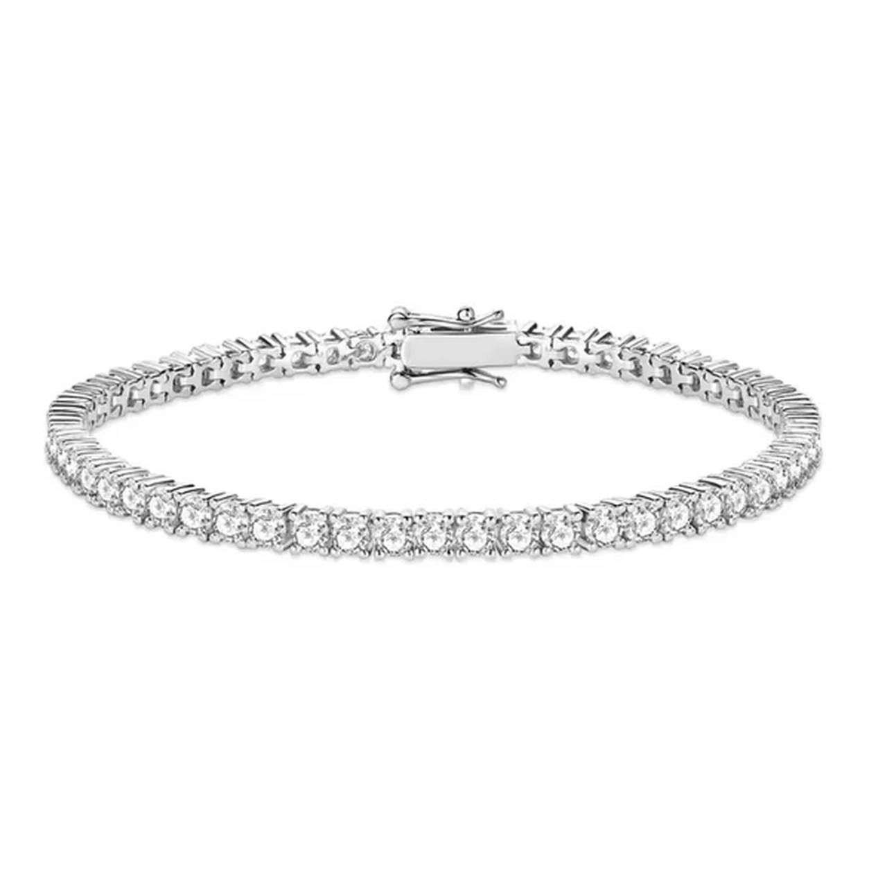White Gold 14K Tennis Bracelet Lab 3.5 CTW