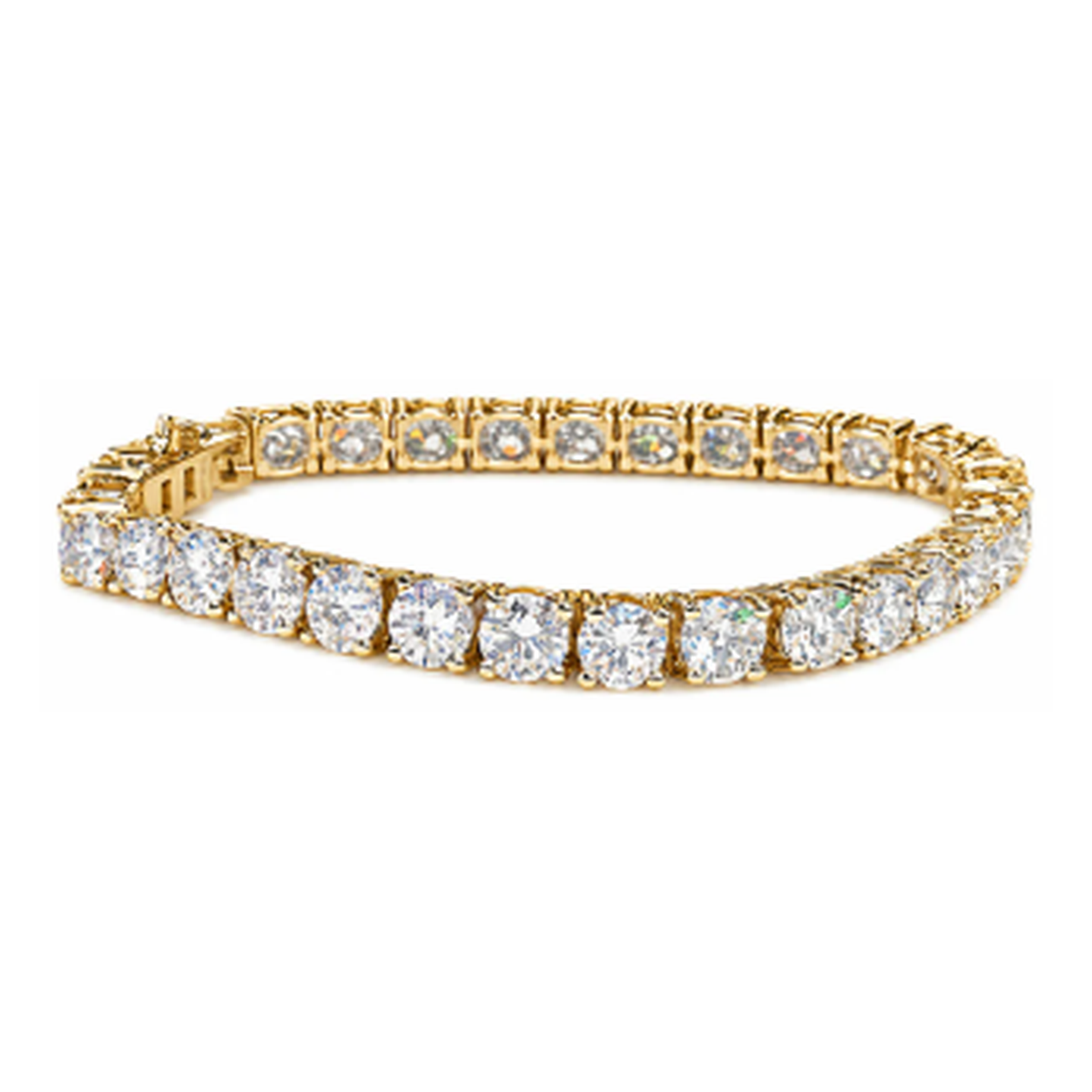 Yellow Gold 14K Tennis Bracelet Lab 5 CTW