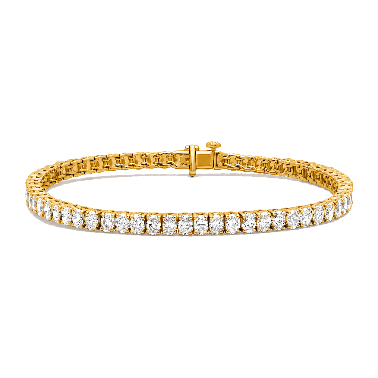 Yellow Gold 14K Tennis Bracelet Lab 7 CTW