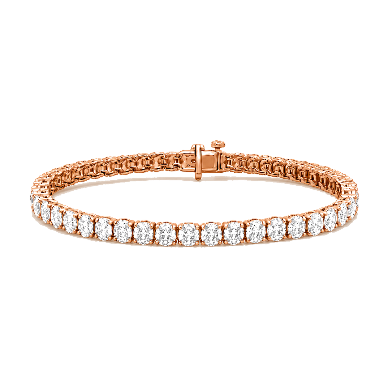 Rose Gold 14K Tennis Bracelet Lab 9 CTW